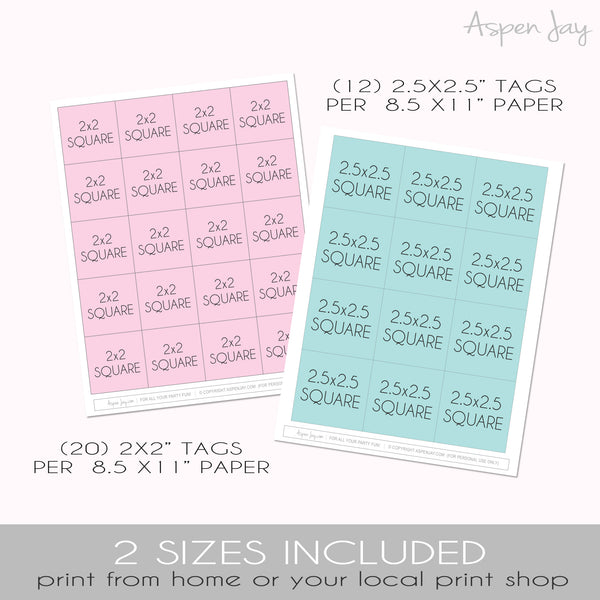 Happy Mother's Day Gift Tags - Editable