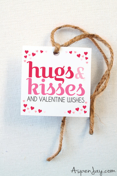 Hugs & Kisses Valentine Tags