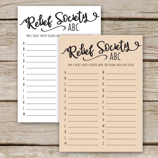 Relief Society ABC