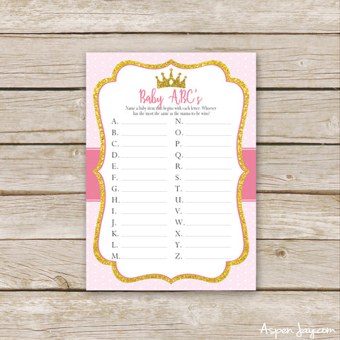 Pink Princess Baby ABC's