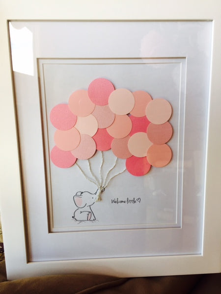 Pink Elephant Balloon Guest Book