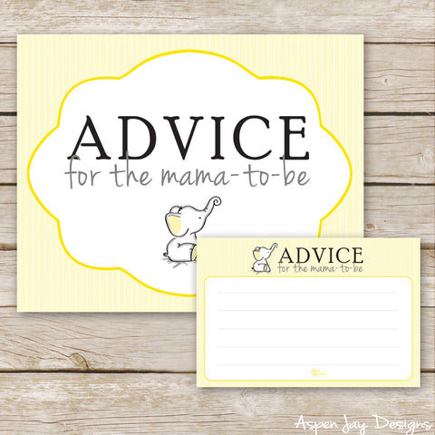 Yellow Elephant Advice for Mama-to-Be