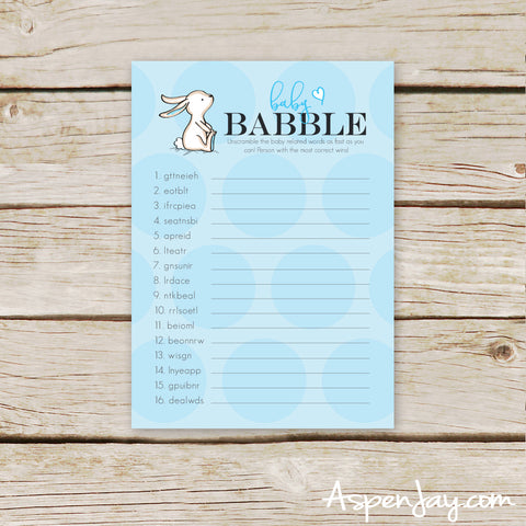 Blue Bunny Baby Scramble