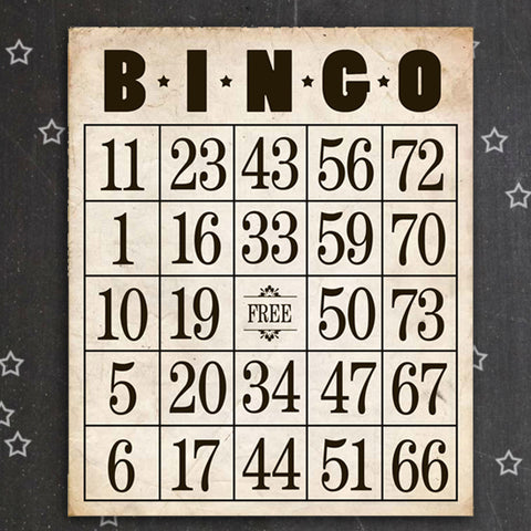 Vintage Bingo Cards