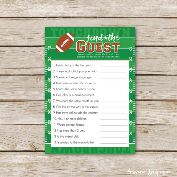 Football Find the Guest