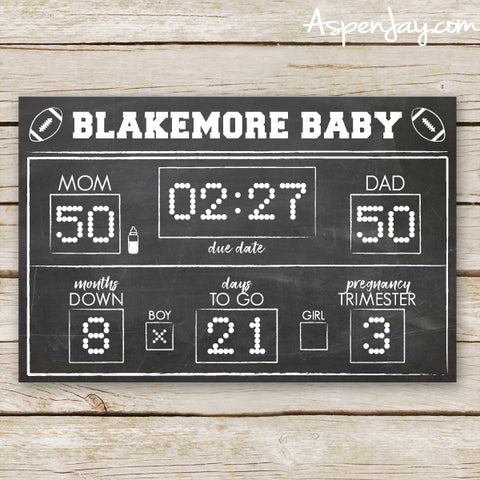 Football Baby Shower Scoreboard