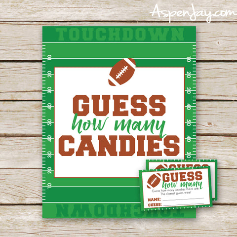 Football Guess How Many Candies