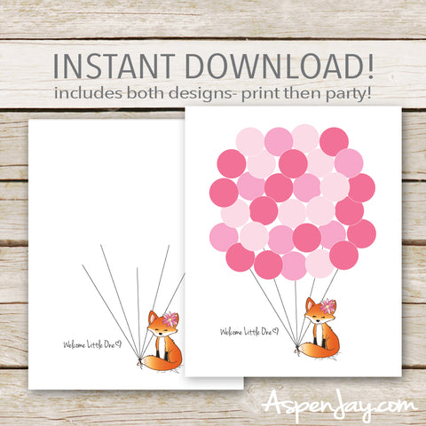 Pink Fox Guest Book (not customized)