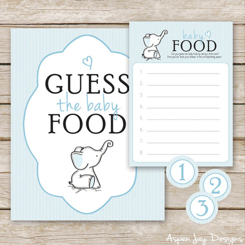 Blue Elephant Guess the Baby Food