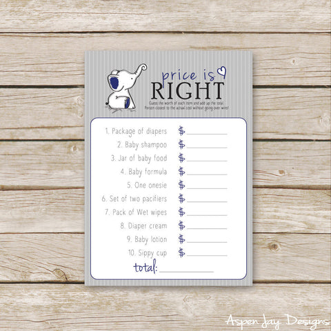 Navy Elephant Baby Price is Right