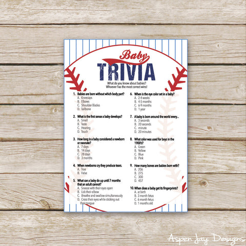 Baseball Baby Trivia