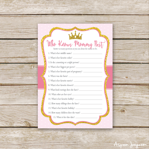 Pink Princess Who Knows Mommy Best