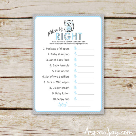 Blue Owl Baby Price is Right