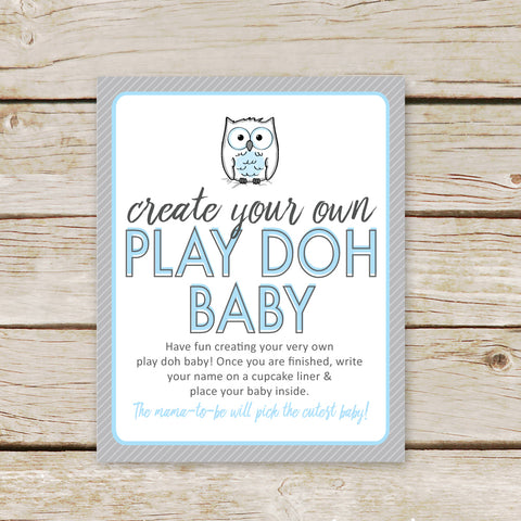 Blue Owl Play Doh Baby Sign