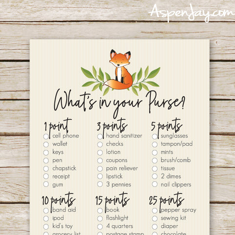 Fox What's in your Purse