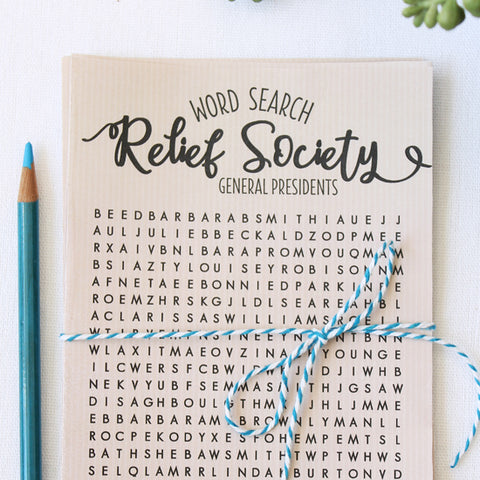 Relief Society Word Search