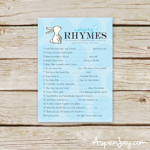 Blue Bunny Nursery Rhymes