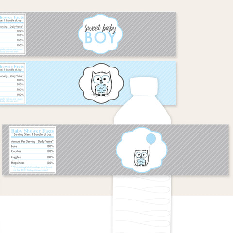 Blue Owl Bottle Labels